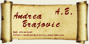 Andrea Brajović vizit kartica